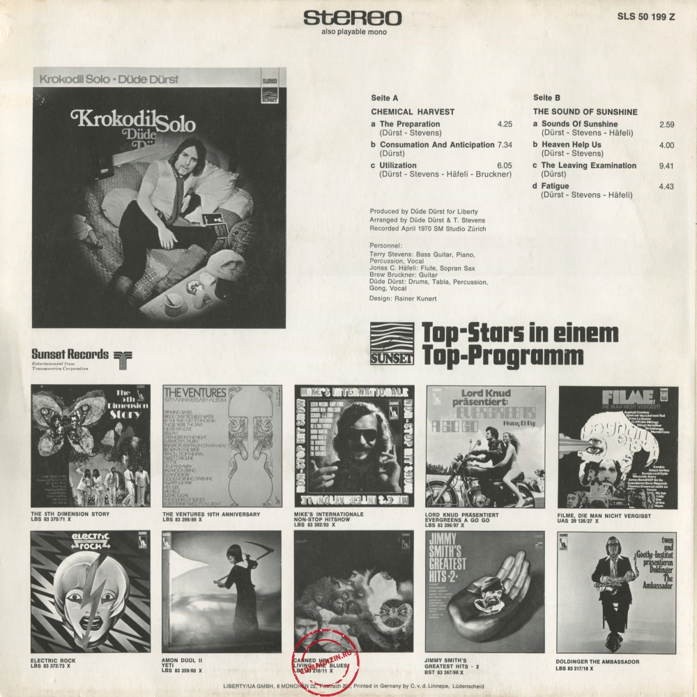 Оцифровка винила: Dude Durst (1970) Krokodil Solo Оцифровка винила: Dude Durst (1970) Krokodil Solo