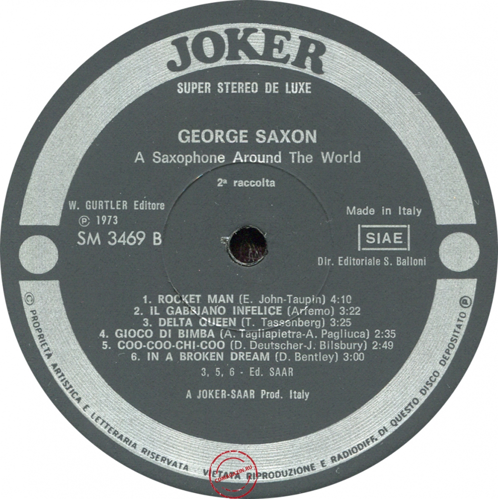 Оцифровка винила: George Saxon (1973) 2ª Raccolta Оцифровка винила: George Saxon (1973) 2ª Raccolta