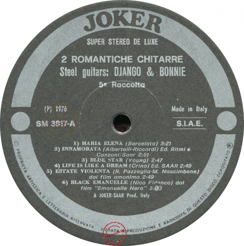 Оцифровка винила: Django & Bonnie (1976) 5ª Raccolta Оцифровка винила: Django & Bonnie (1976) 5ª Raccolta
