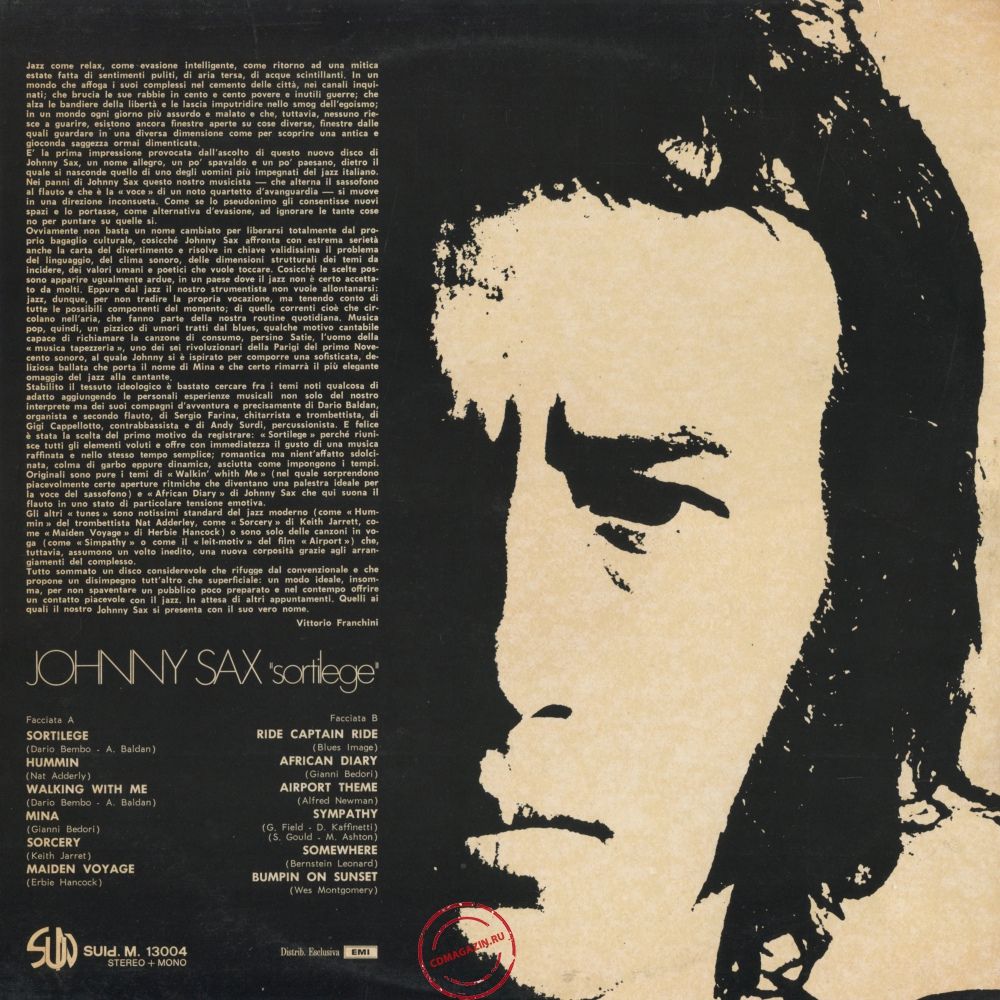 Оцифровка винила: Johnny Sax (1971) Sortilege Оцифровка винила: Johnny Sax (1971) Sortilege