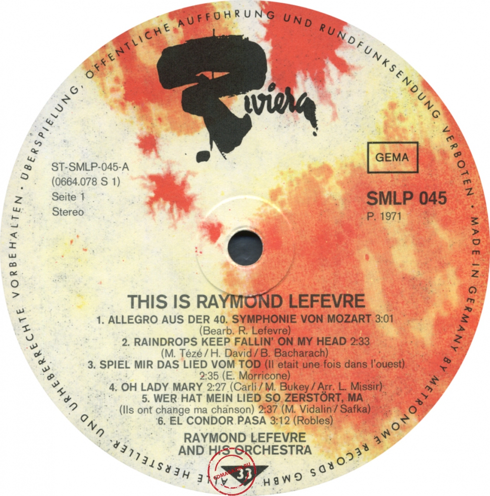 Оцифровка винила: Raymond Lefevre (1971) This Is Raymond Lefevre Оцифровка винила: Raymond Lefevre (1971) This Is Raymond Lefevre