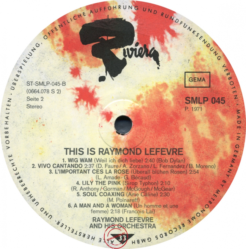 Оцифровка винила: Raymond Lefevre (1971) This Is Raymond Lefevre