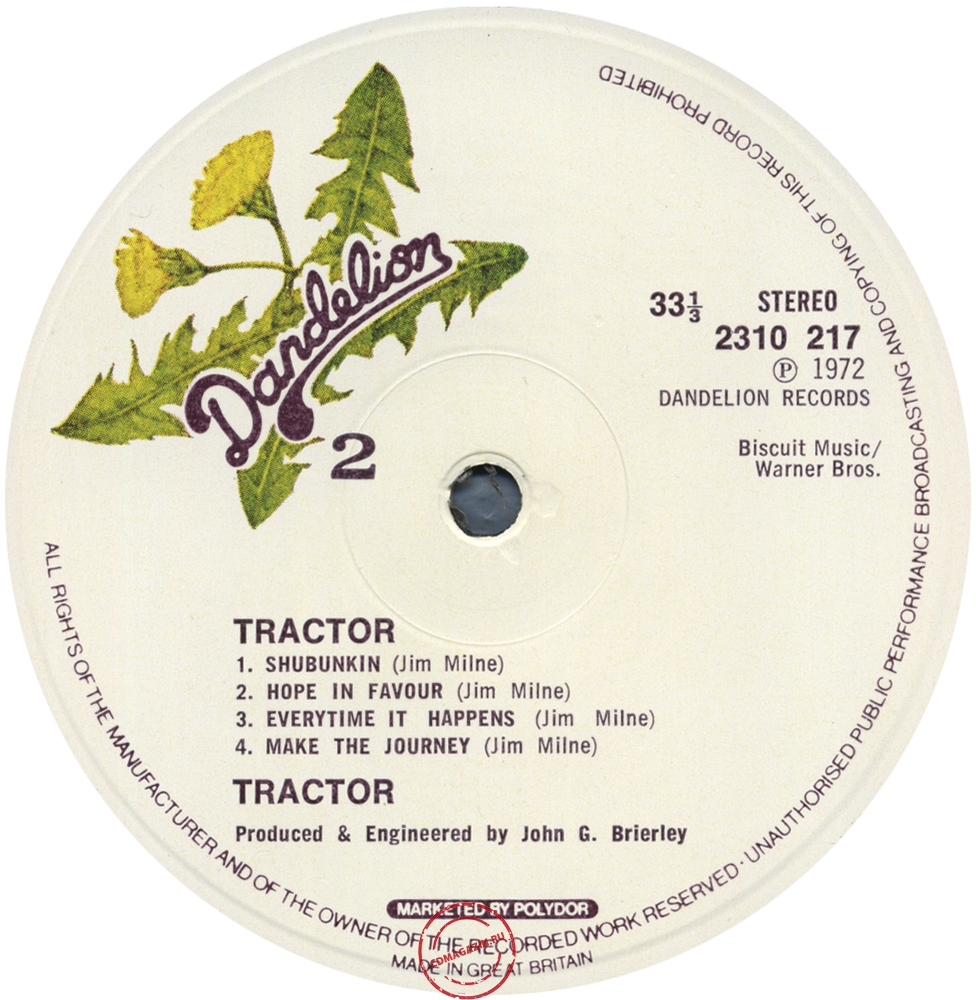 Оцифровка винила: Tractor (1972) Tractor