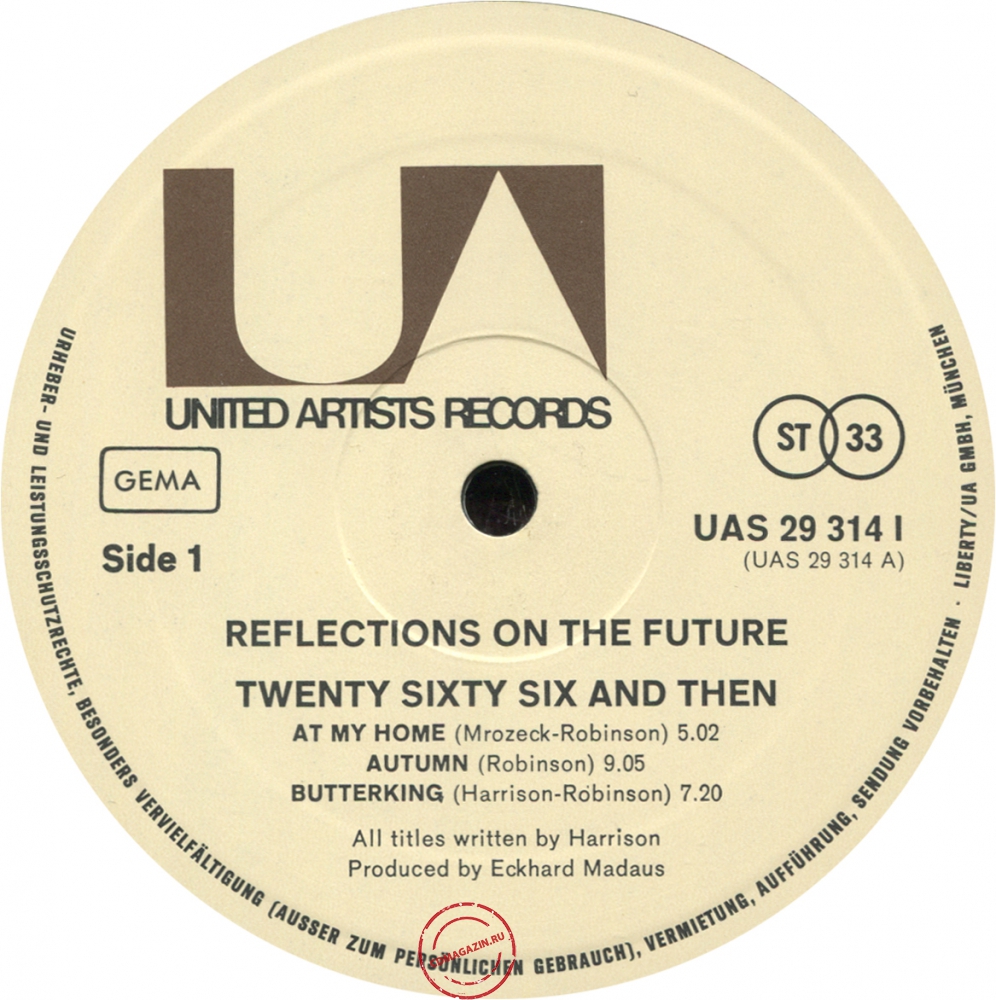 Оцифровка винила: Twenty Sixty Six And Then (1972) Reflections On The Future