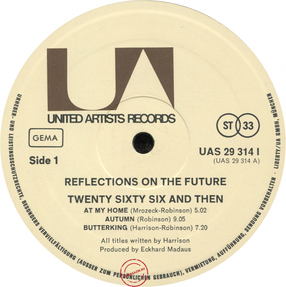 Оцифровка винила: Twenty Sixty Six And Then (1972) Reflections On The Future Оцифровка винила: Twenty Sixty Six And Then (1972) Reflections On The Future