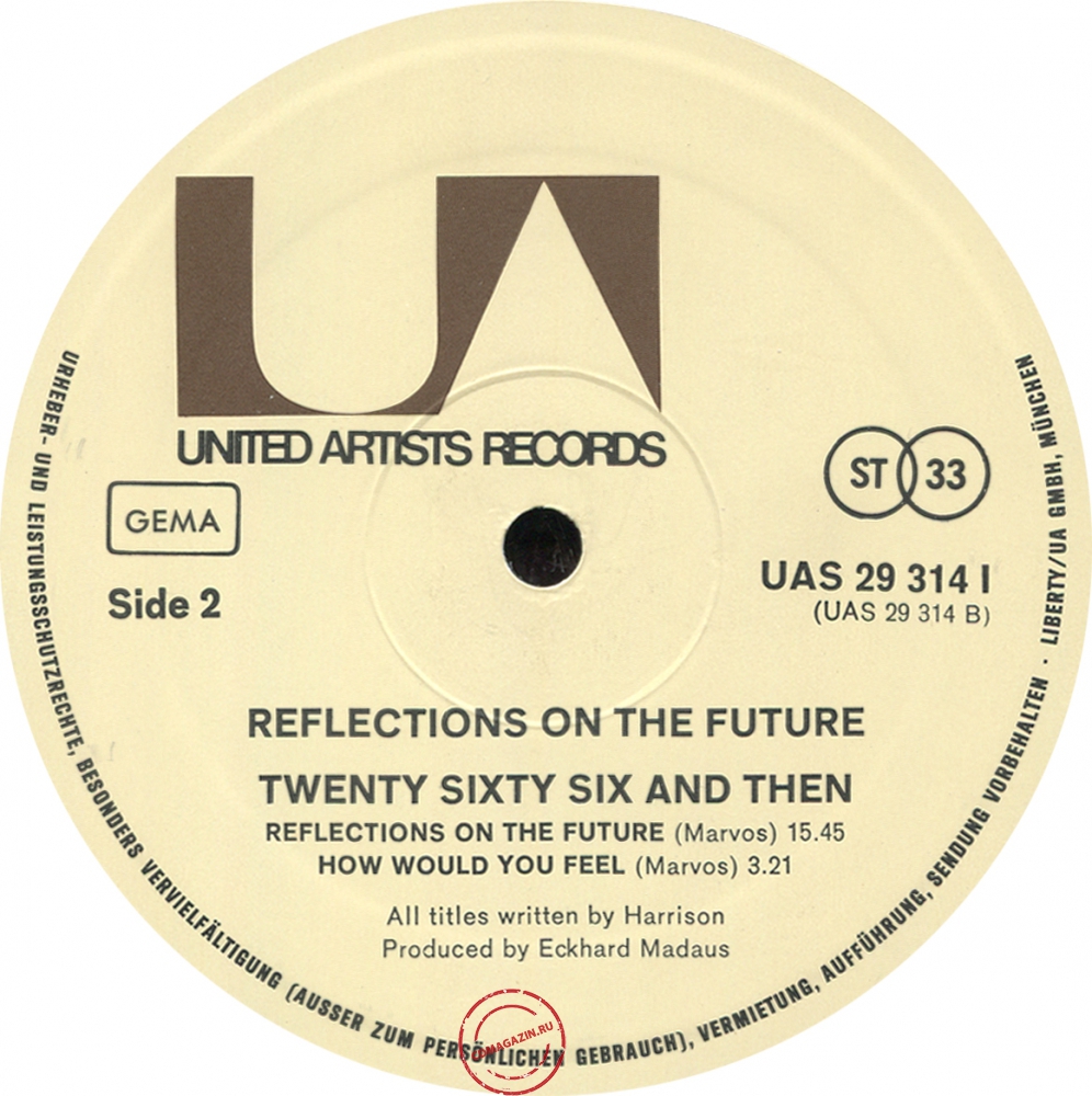 Оцифровка винила: Twenty Sixty Six And Then (1972) Reflections On The Future Оцифровка винила: Twenty Sixty Six And Then (1972) Reflections On The Future