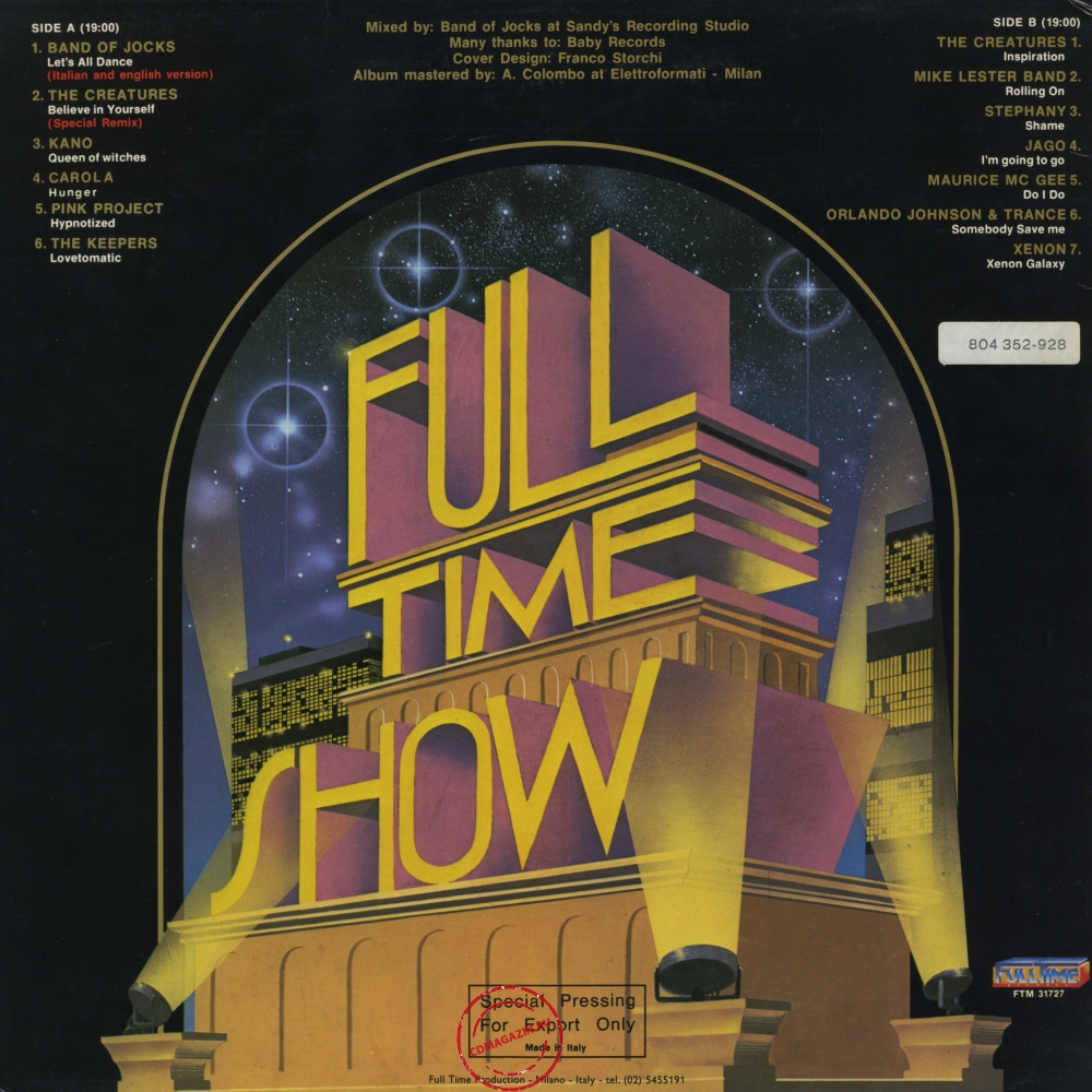 Оцифровка винила: VA Full Time Show (1984) Full Time Show