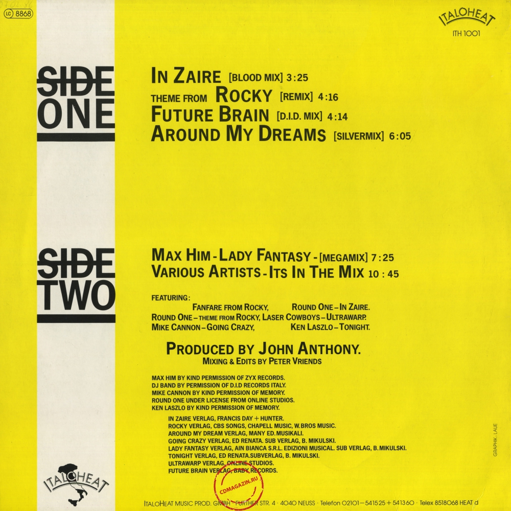 Оцифровка винила: VA It's In The Mix (1985) Vol. 1 Оцифровка винила: VA It's In The Mix (1985) Vol. 1