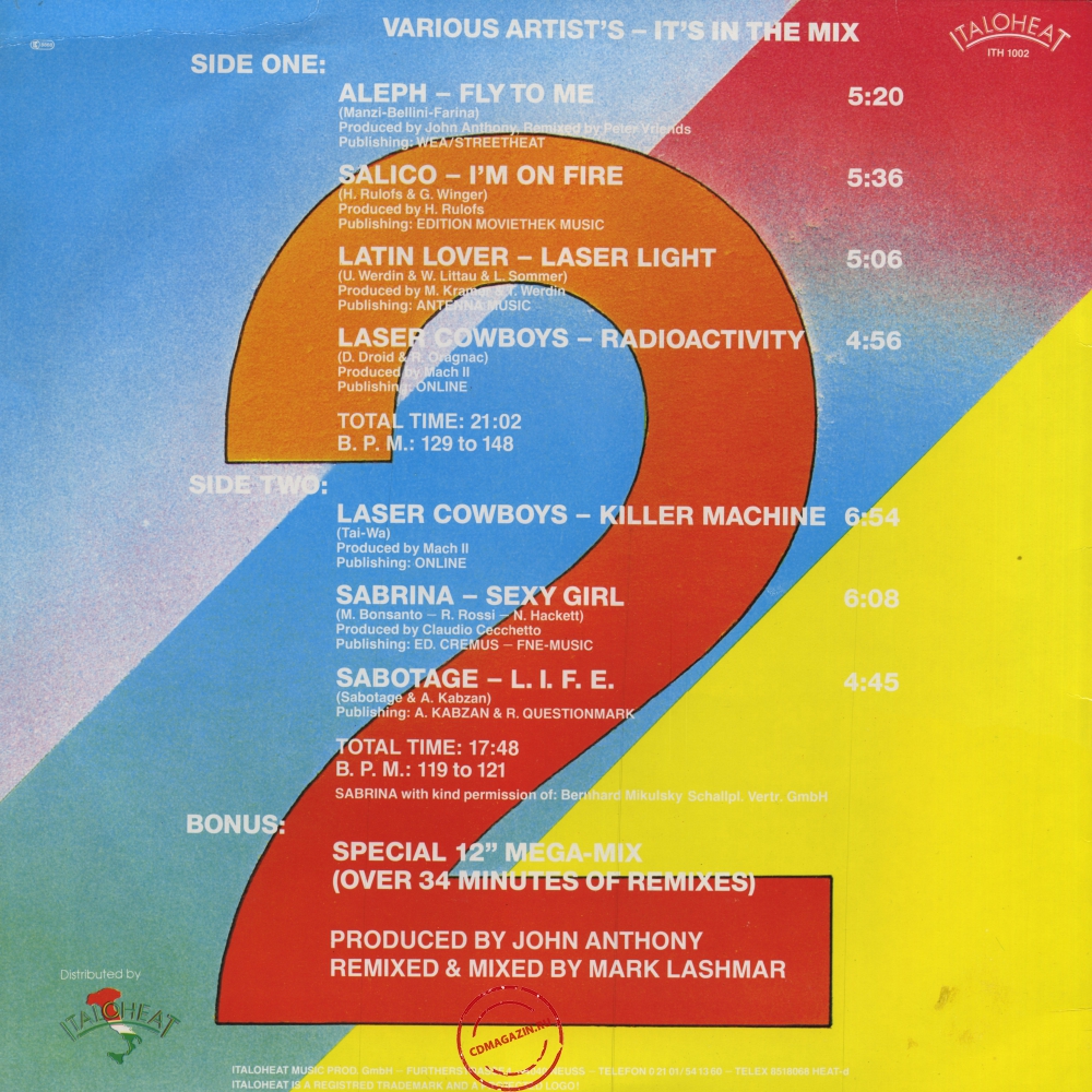 Оцифровка винила: VA It's In The Mix (1986) Vol. 2 Оцифровка винила: VA It's In The Mix (1986) Vol. 2