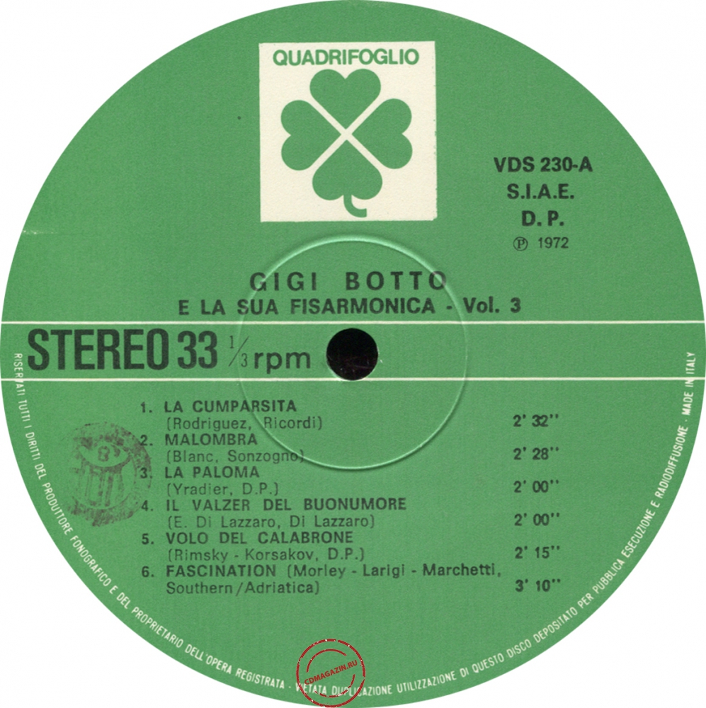 Оцифровка винила: Gigi Botto (1972) E La Sua Fisarmonica D'oro Vol. 3 Оцифровка винила: Gigi Botto (1972) E La Sua Fisarmonica D'oro Vol. 3
