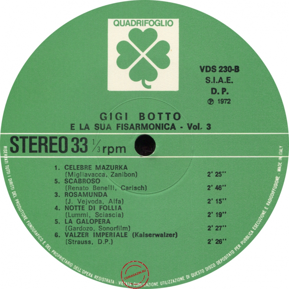 Оцифровка винила: Gigi Botto (1972) E La Sua Fisarmonica D'oro Vol. 3 Оцифровка винила: Gigi Botto (1972) E La Sua Fisarmonica D'oro Vol. 3
