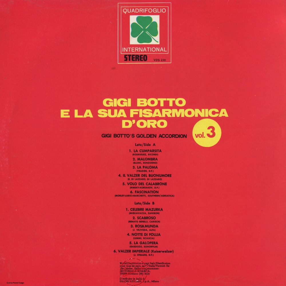 Оцифровка винила: Gigi Botto (1972) E La Sua Fisarmonica D'oro Vol. 3 Оцифровка винила: Gigi Botto (1972) E La Sua Fisarmonica D'oro Vol. 3