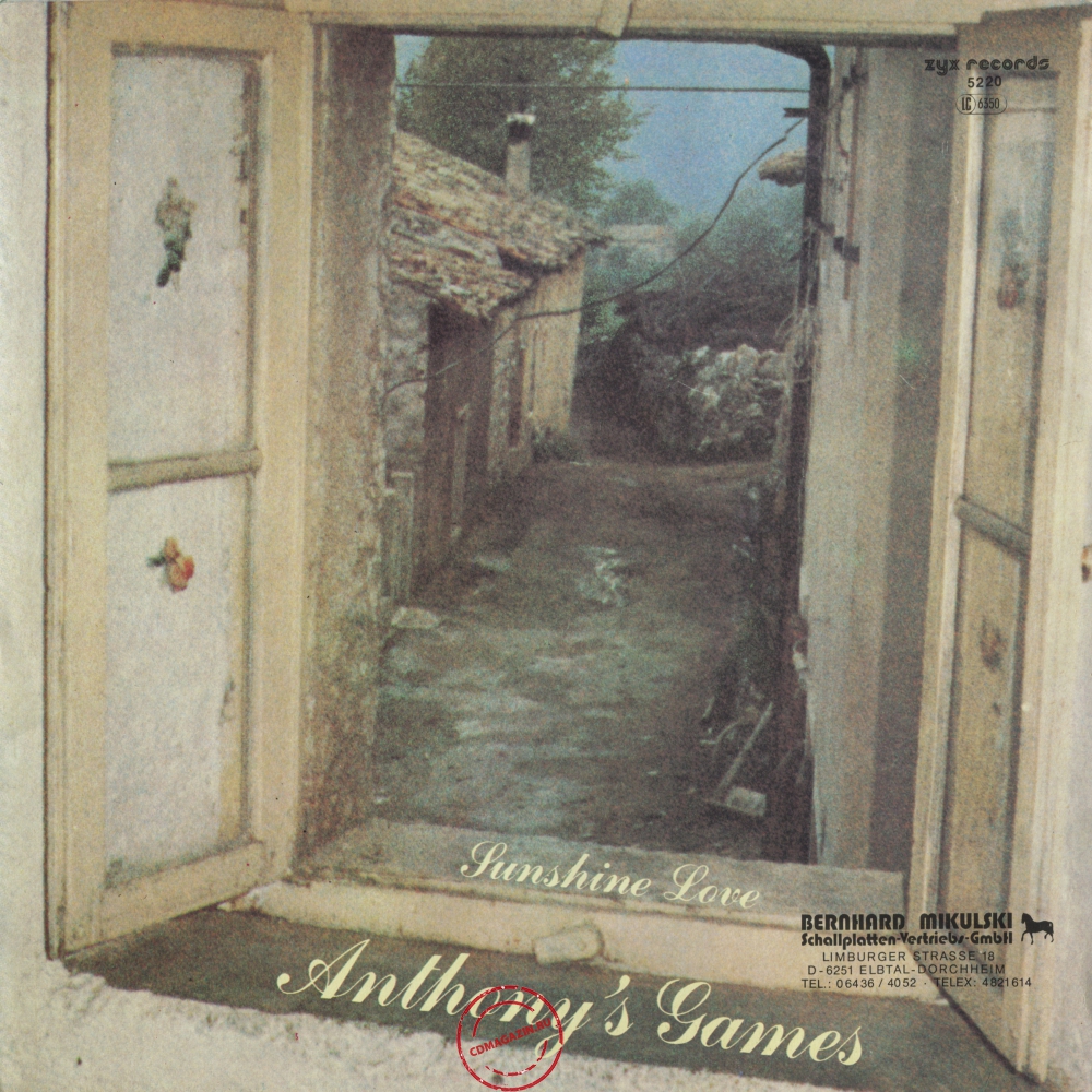 Оцифровка винила: Anthony's Games (1984) Sunshine Love Оцифровка винила: Anthony's Games (1984) Sunshine Love