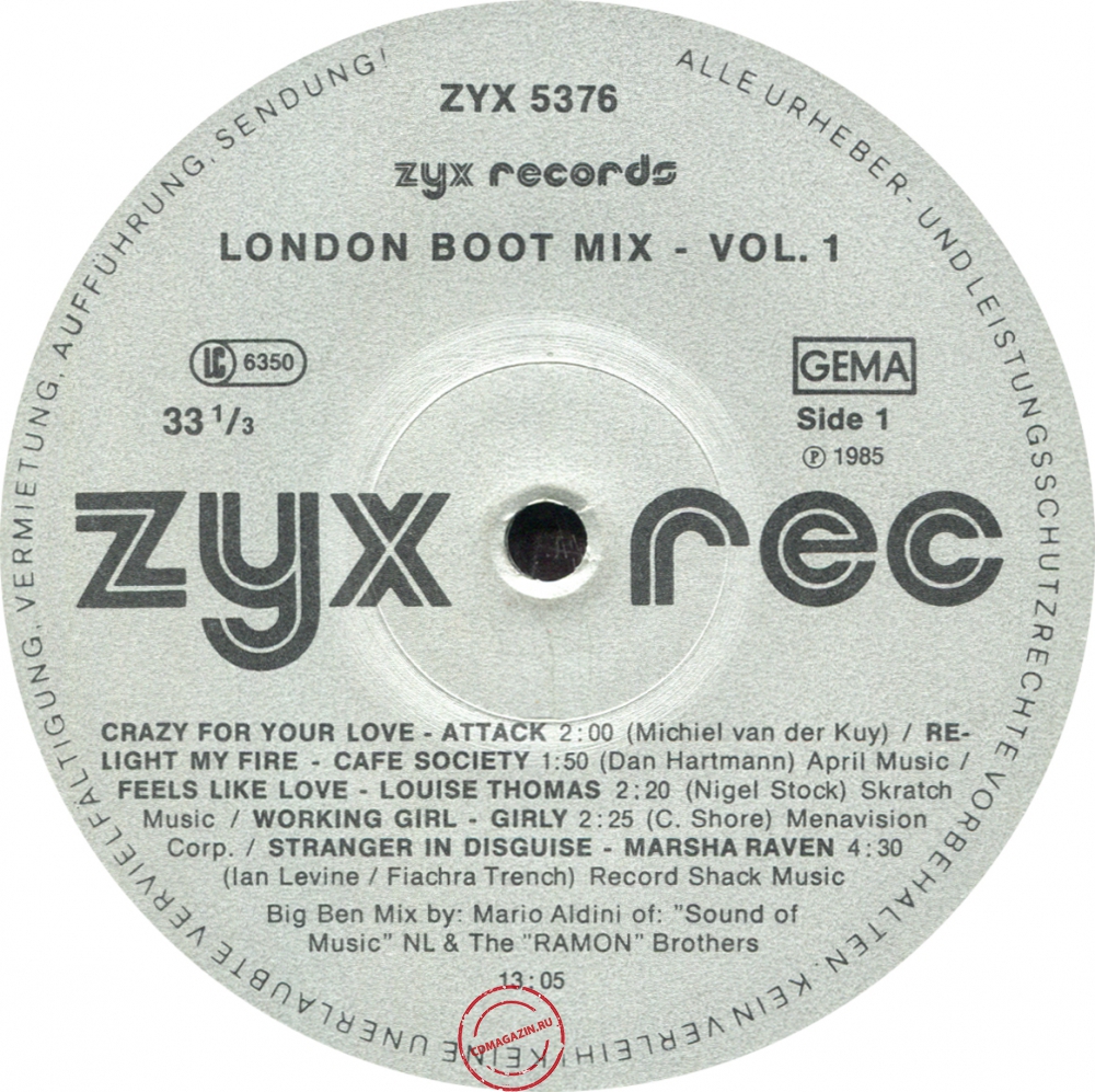 Оцифровка винила: VA London Boot Mix (1985) Vol. 1 Оцифровка винила: VA London Boot Mix (1985) Vol. 1