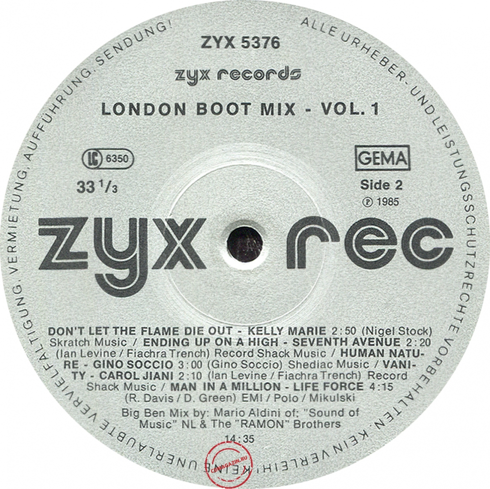 Оцифровка винила: VA London Boot Mix (1985) Vol. 1 Оцифровка винила: VA London Boot Mix (1985) Vol. 1